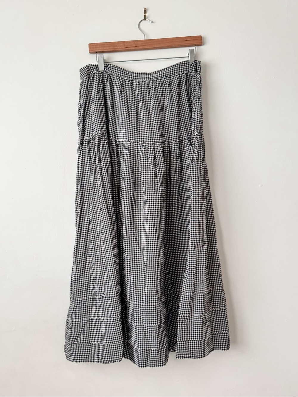 Dôen Sebastiane skirt in black gingham, size XXL
